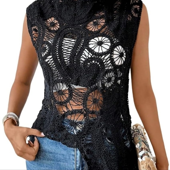 CROCHET LACE TANK/COVER-ALL - Picture 16 of 16